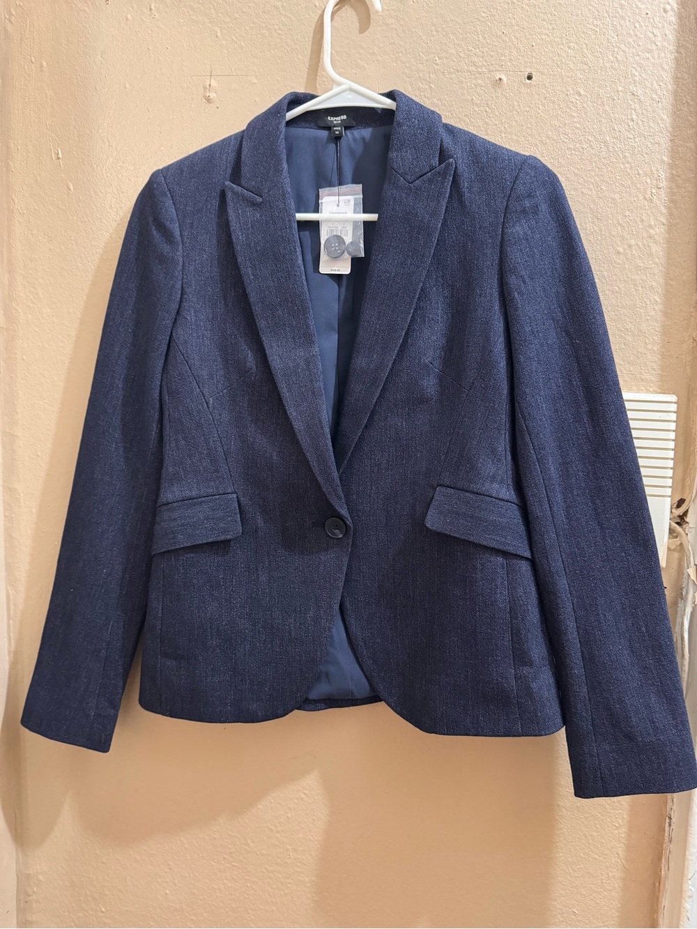 Express Womens Navy Blazer - Single-Button